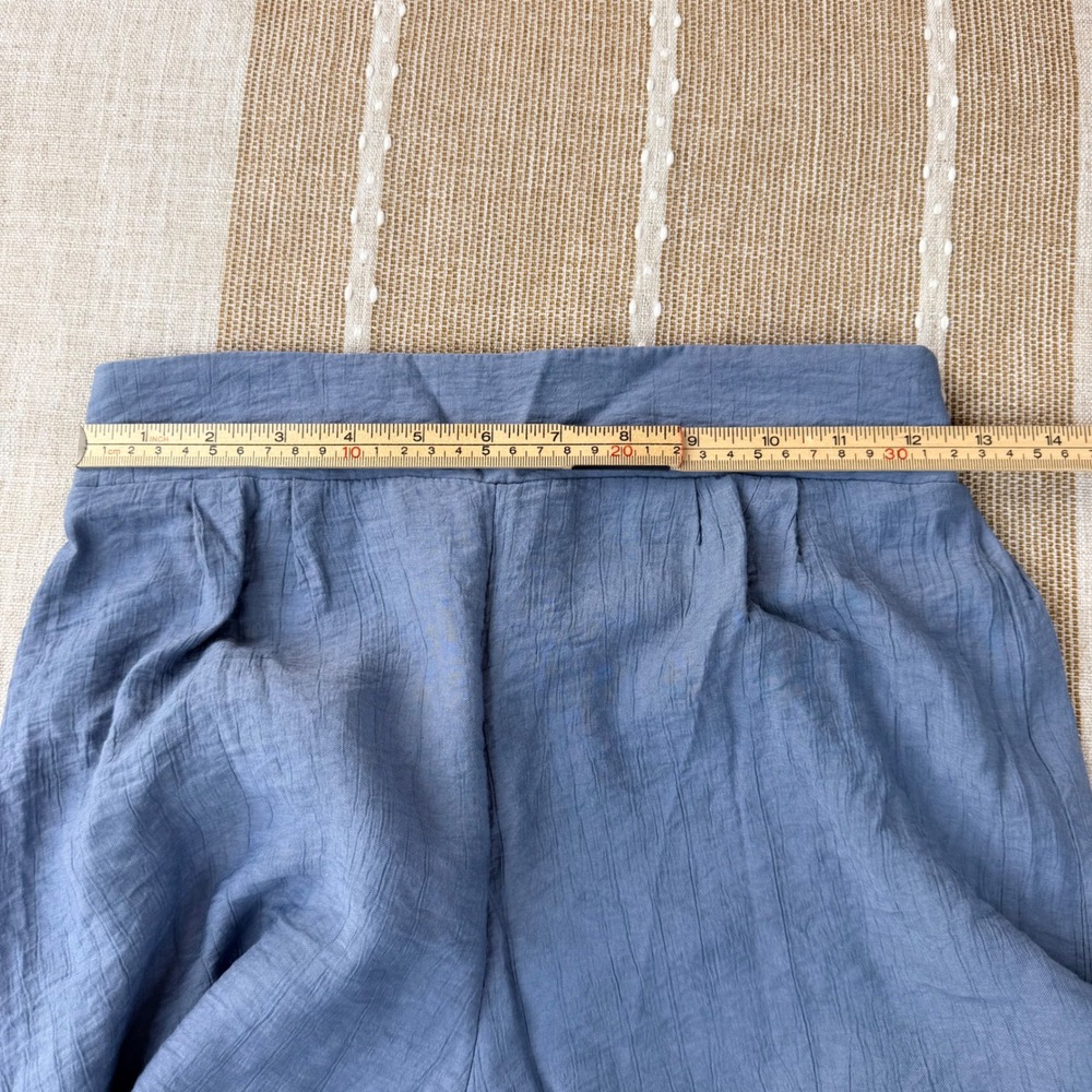 Cider‎ Blue Textured Wide Leg High Rise Pants Small - Picture 6 of 8